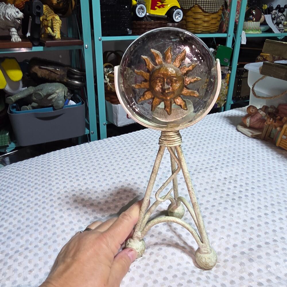 SUNCATCHER CANDLE HOLDER CELESTIAL WROUGHT IRON